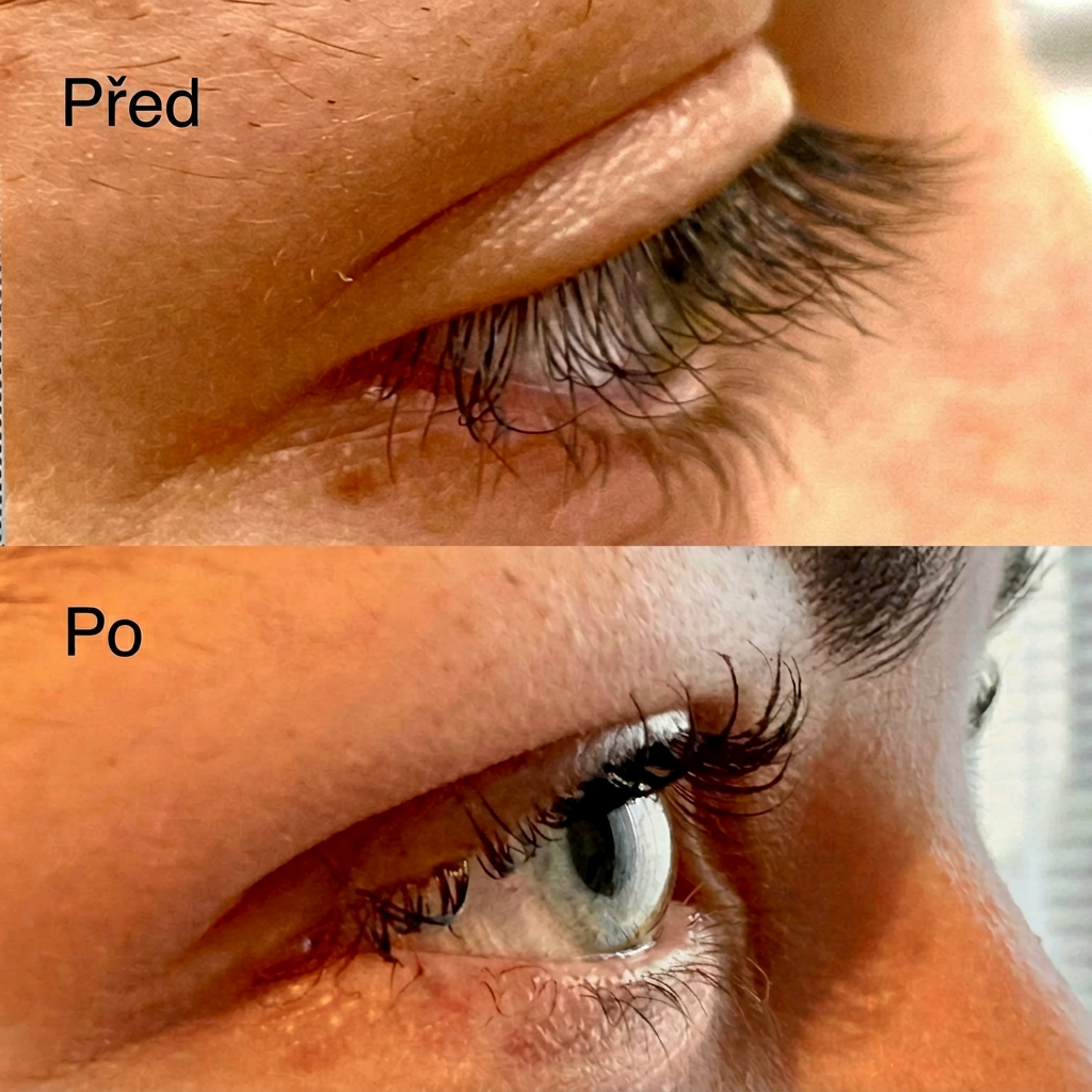 Trvalá na řasy – před a po